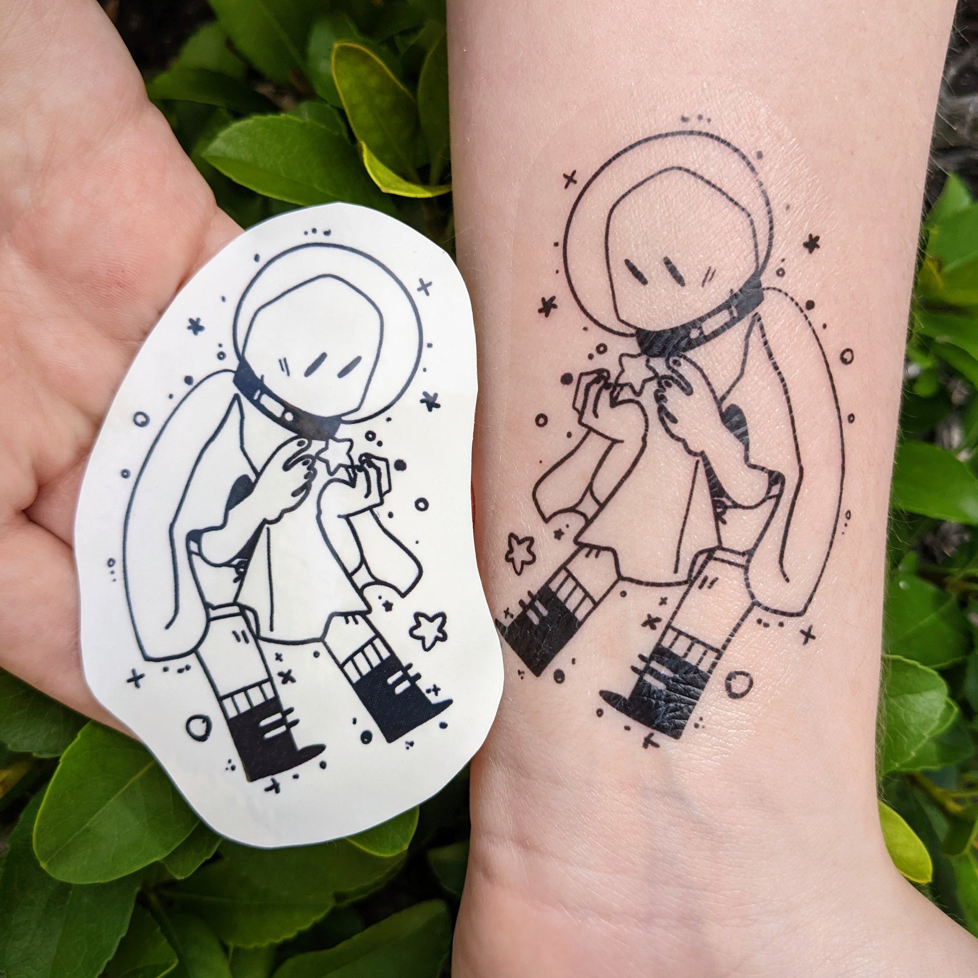 Space Ghosts Temporary Tattoos - MilkyTomato