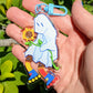 Sunflower Ghost Keychain