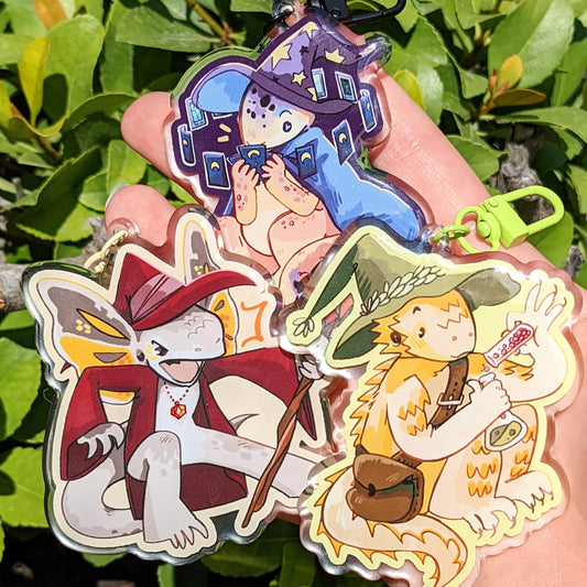 Lizard Wizard Keychains