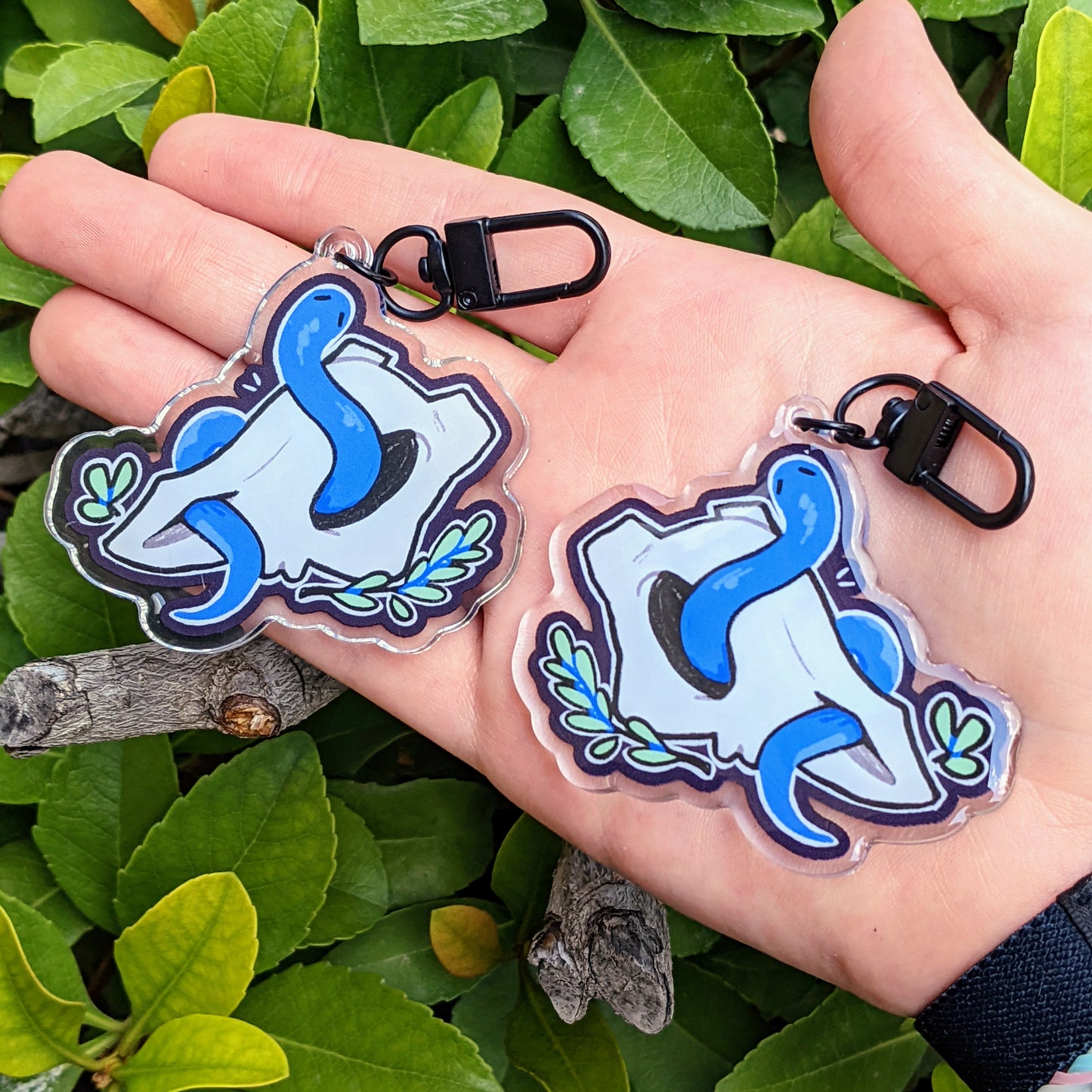 Snakes in Skulls Keychains