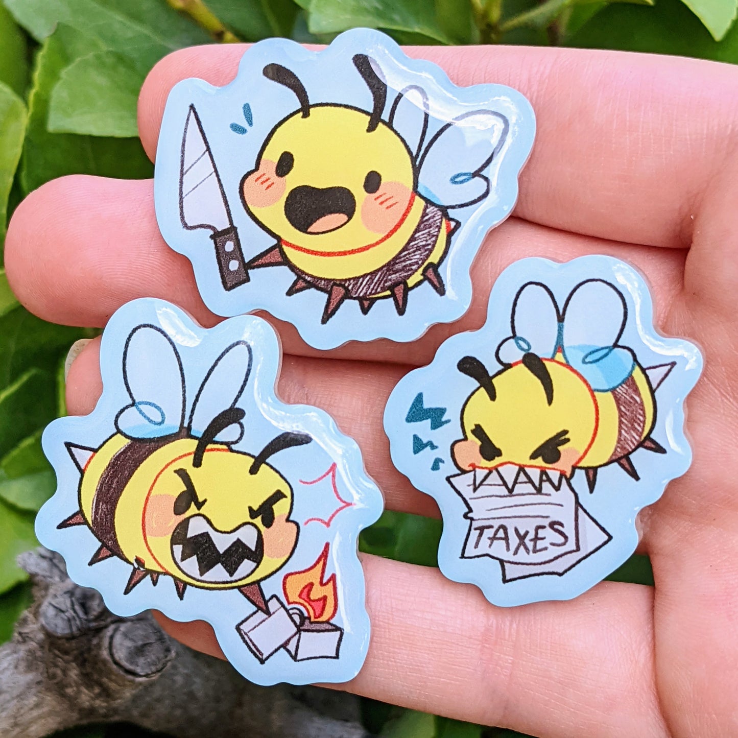 Chaotic Bees Acrylic Pins