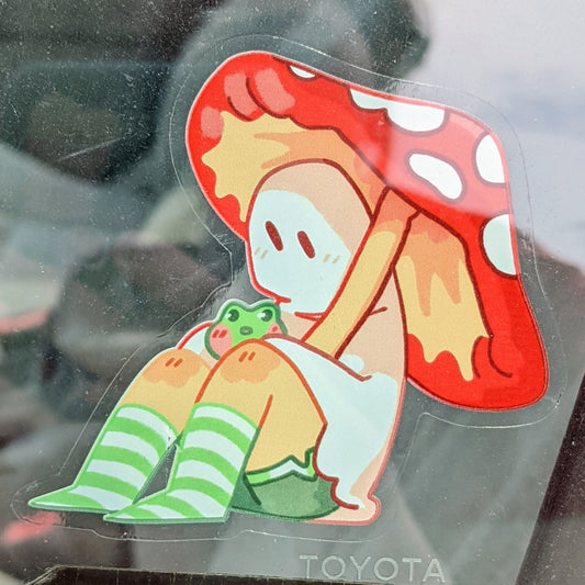Mushroom Ghost Window Sticker