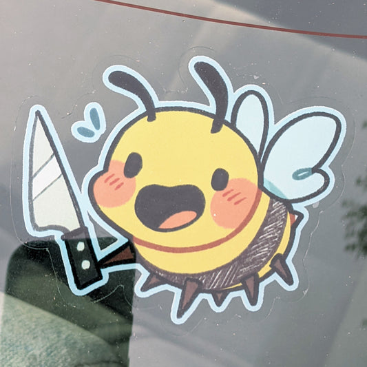 Knife Bee Window Sticker