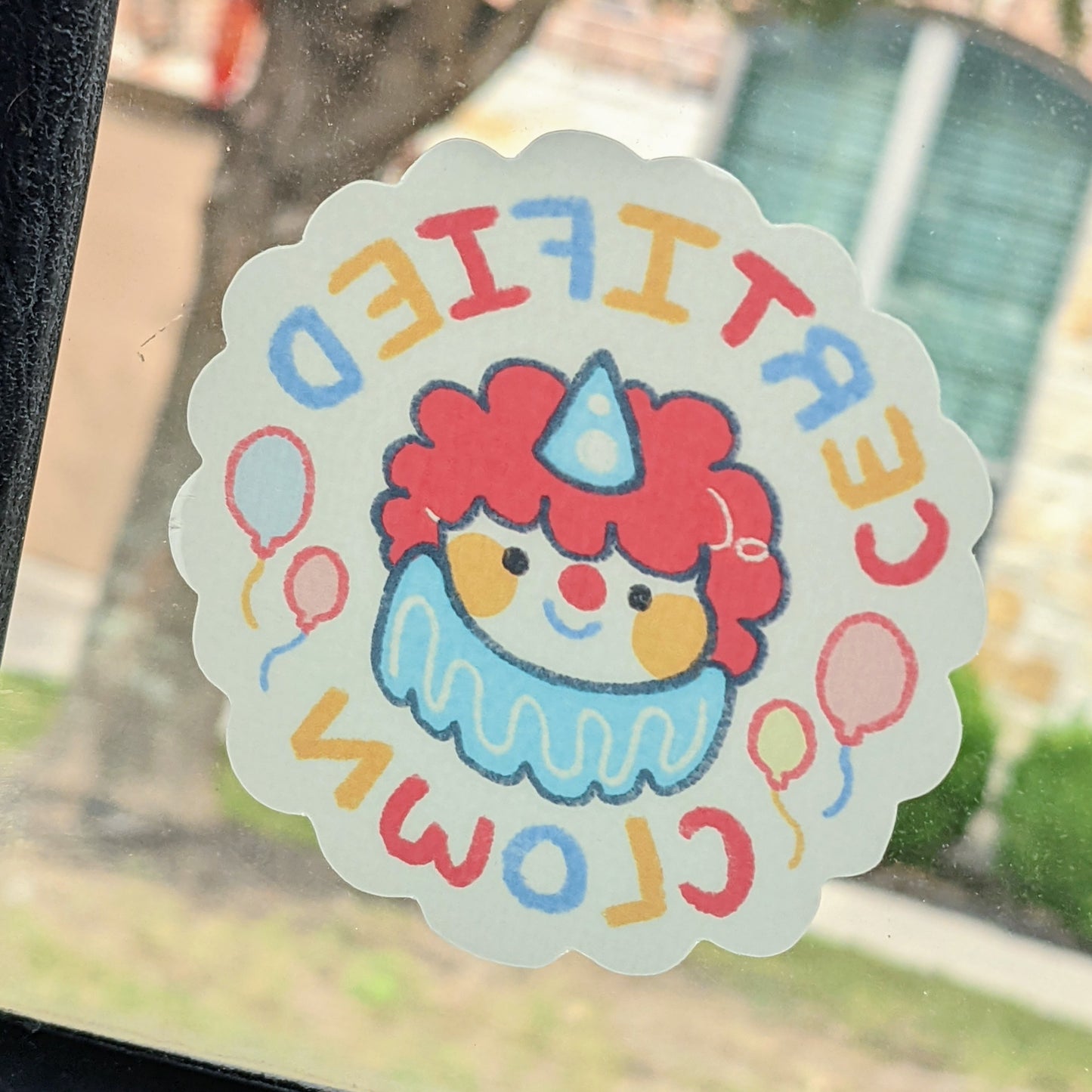Certified Clown Window Sticker