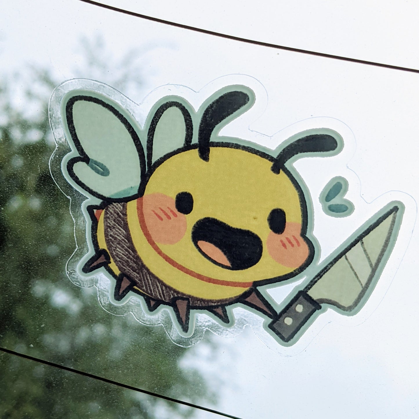 Knife Bee Window Sticker