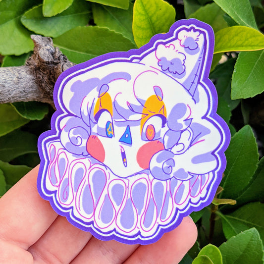 Ghost Clown Mascot Sticker