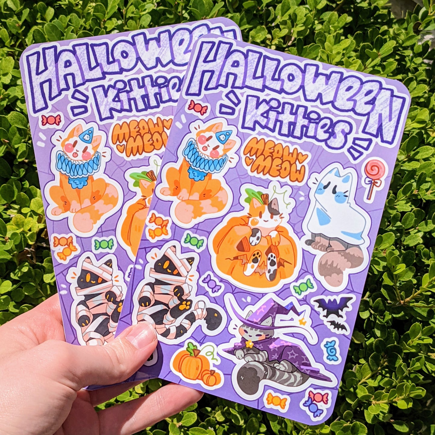 Halloween Kittens Sticker Sheet!