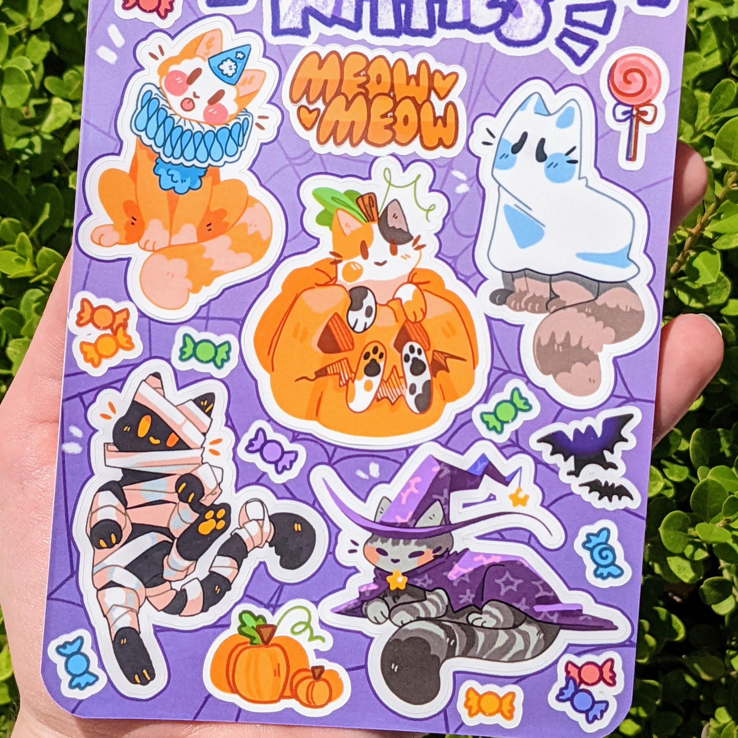 Halloween Kittens Sticker Sheet!