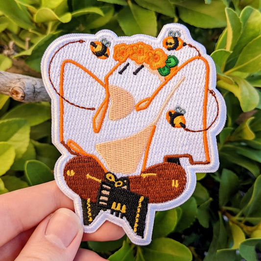 Bee Ghost Embroidered Patch