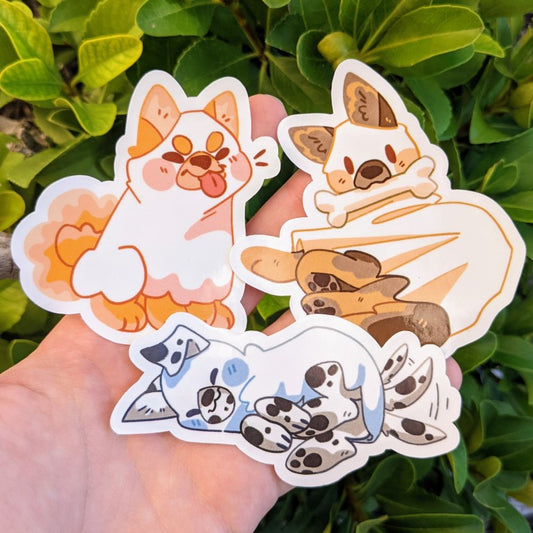 Cute Ghost Puppy Stickers!