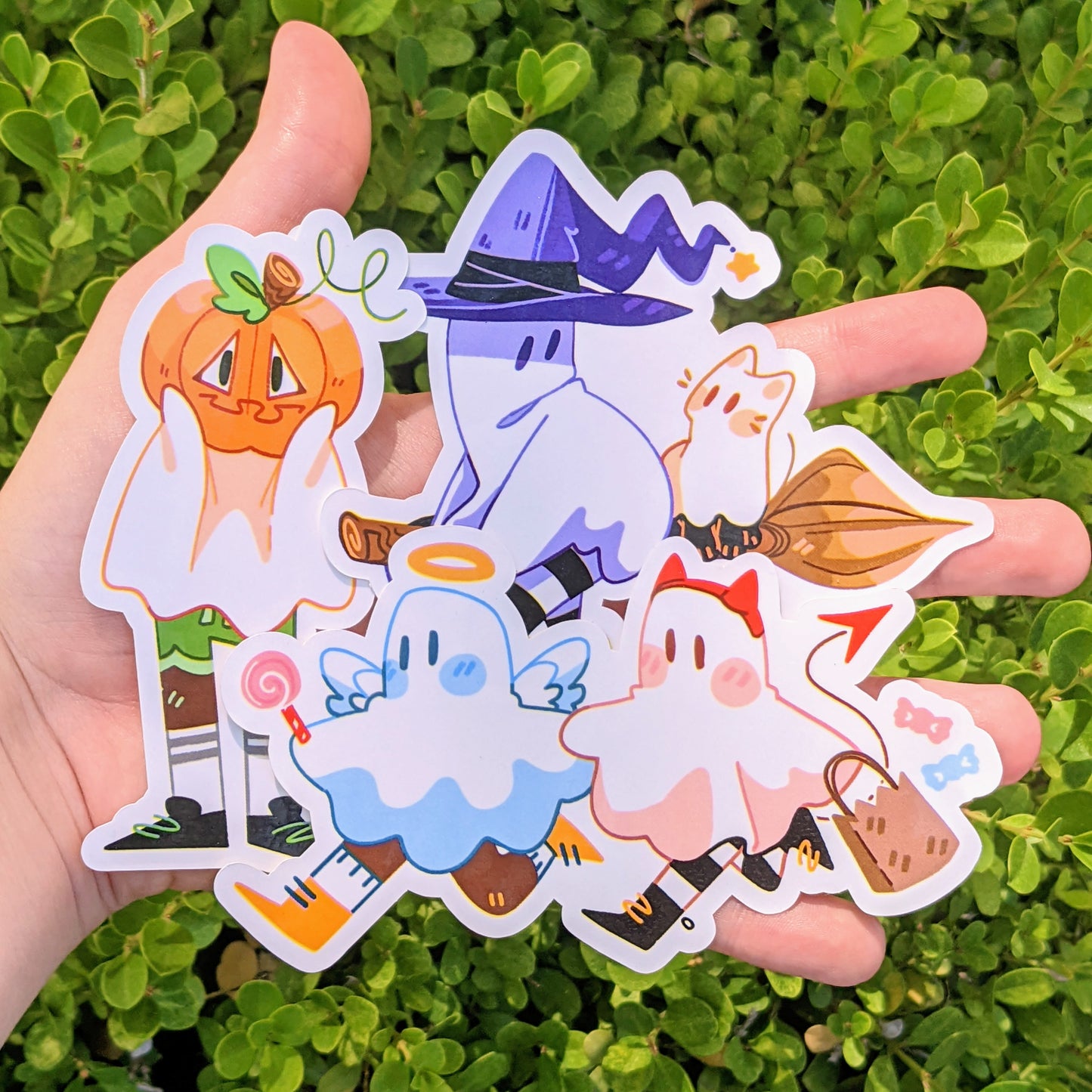 Cute Halloween Ghost Stickers! V7