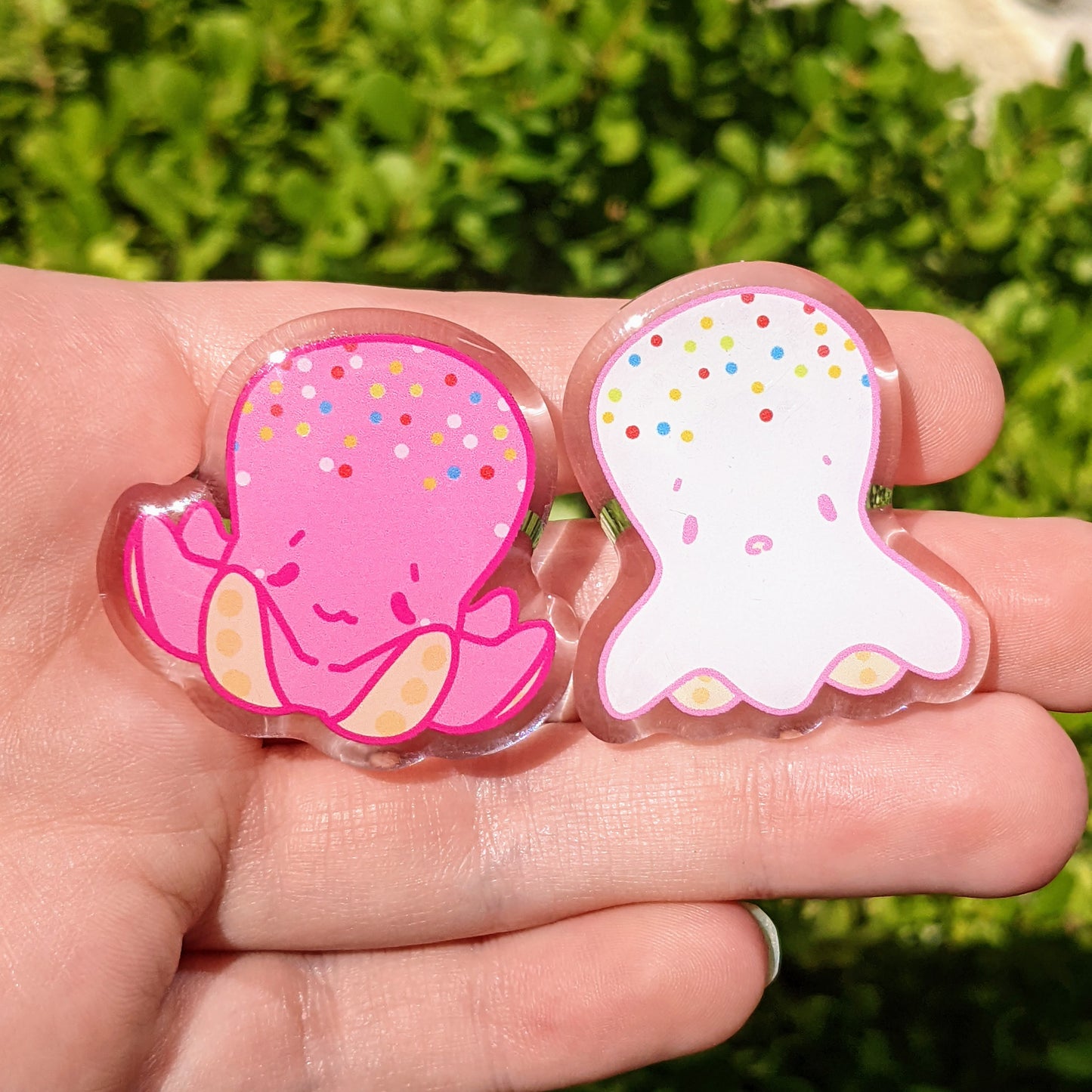 Cute Sea Cookie Acrylic Pins 1.5in