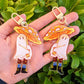 Mushroom Ghost Keychains