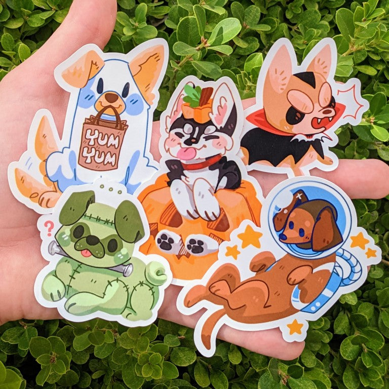 Halloween Puppies Stickers!