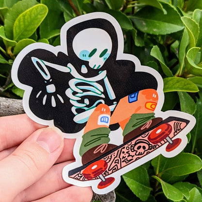 Cute Skeleton Ghosts V8 Stickers!