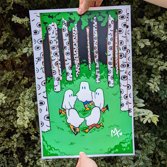 Forest Ghost Poster Print 11x17