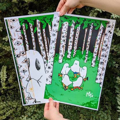 Forest Ghost Poster Print 11x17