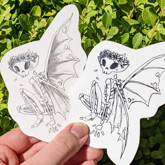 Skeleton Fairy Temporary Tattoo