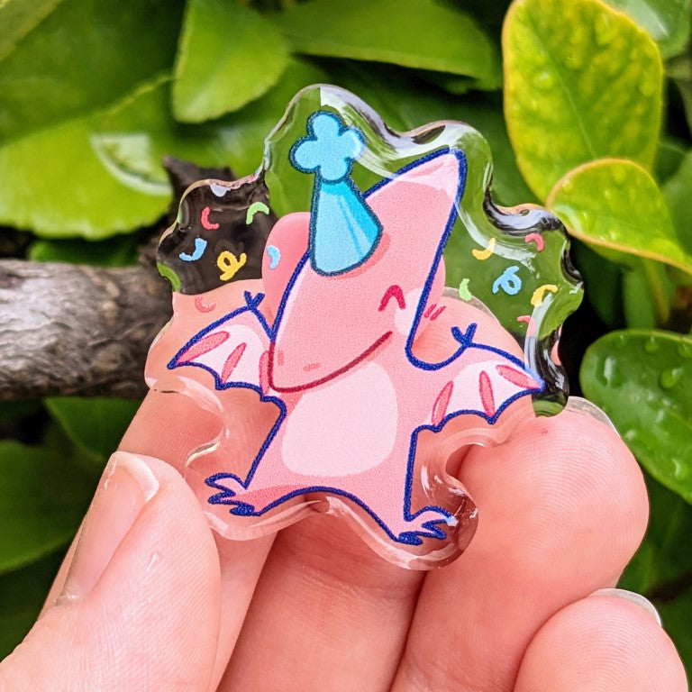 Party Dino Acrylic Pins!