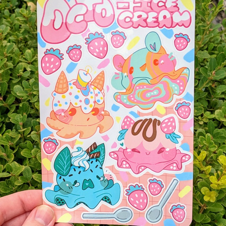 Octo Ice Cream Sticker Sheet