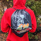 Skeleton Ghost Skater Drawstring Bag