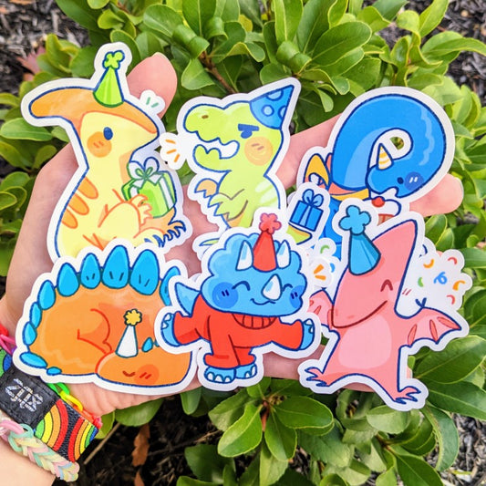 Dino Party Stickers