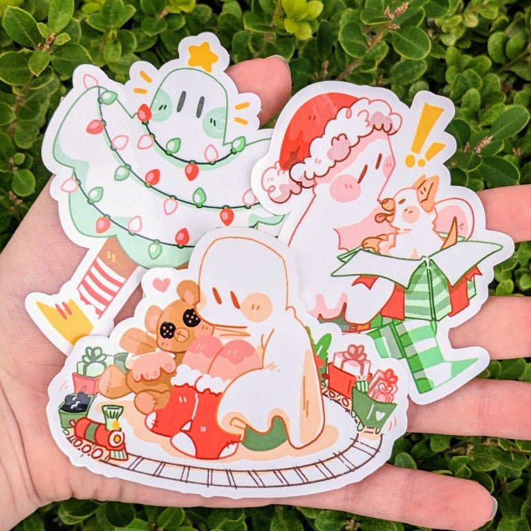 Christmas Ghostie Stickers!