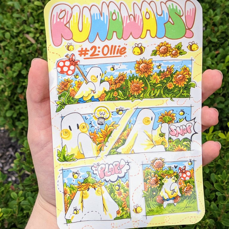 V2 Runaway Ghosts Comic Sticker Sheet: Ollie