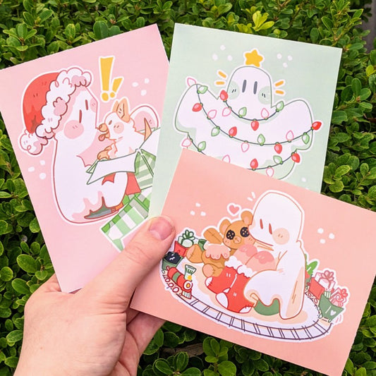 Christmas Ghosties Mini Prints 4x5"