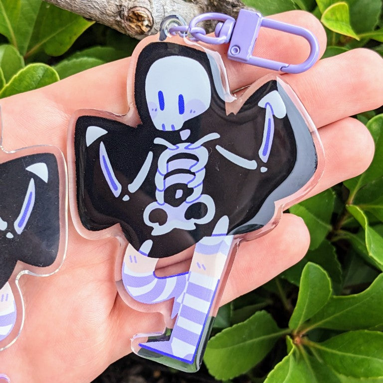 Cute Skeleton Ghosts Keychains!