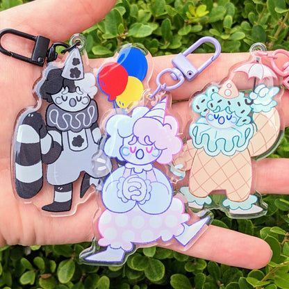 Sad Clown Trio V2 Keychains