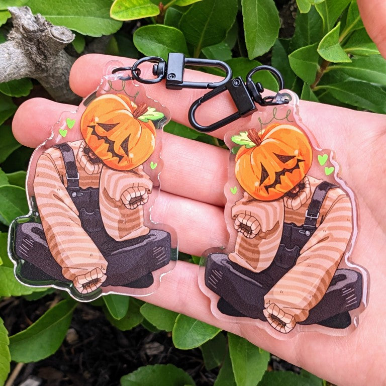 Autumn Pumpkin Head Keychain!