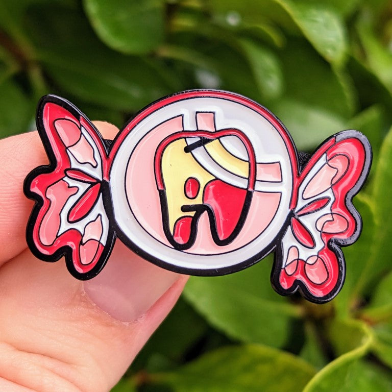 Tooth Pin Candy Teeth Candy Enamel Pins – Milky Tomato