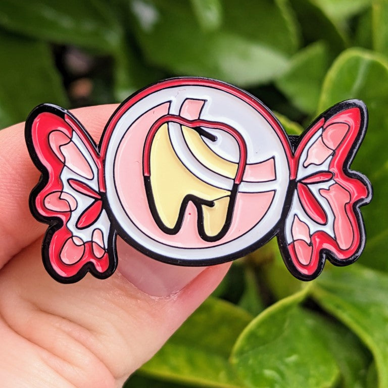 Tooth Pin Candy Teeth Candy Enamel Pins – Milky Tomato