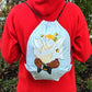 Bee Ghost Drawstring Bag