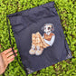 Drawstring bag with an aesthetic skeleton design.