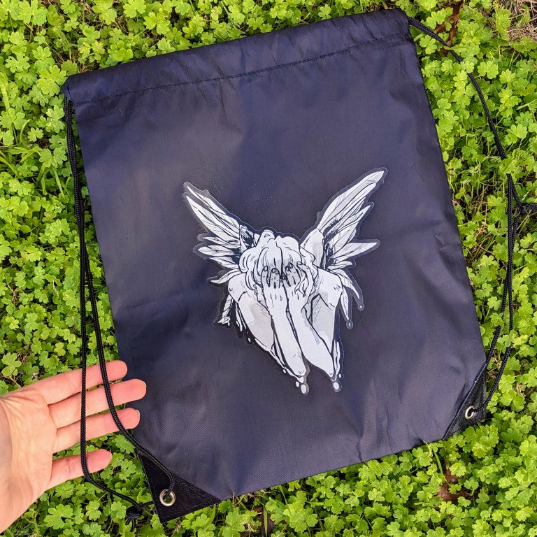 Fallen Angel Drawstring Bag
