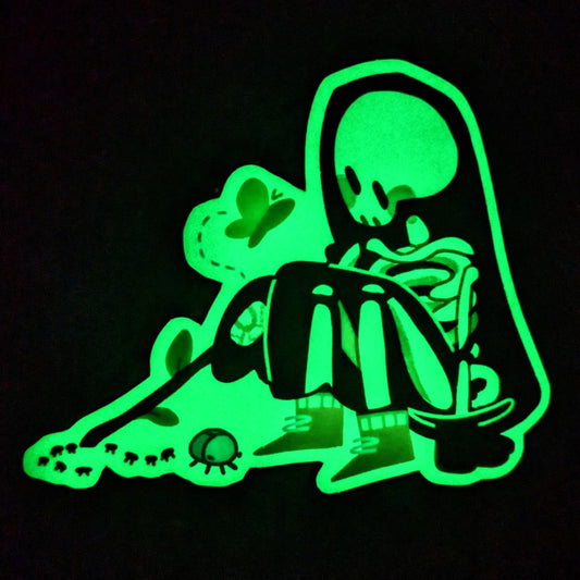 Glow in the Dark Skeleton Ghost Stickers