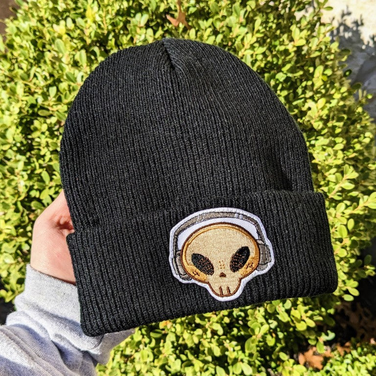 Aesthetic skeleton beanie in black