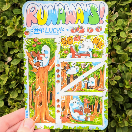 Runaway Ghosts Comic Sticker Sheet Complete Collection!