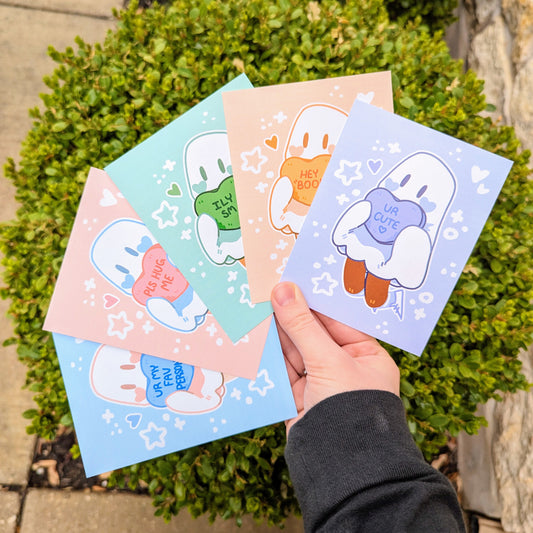 Candy Heart Ghost Mini Prints!