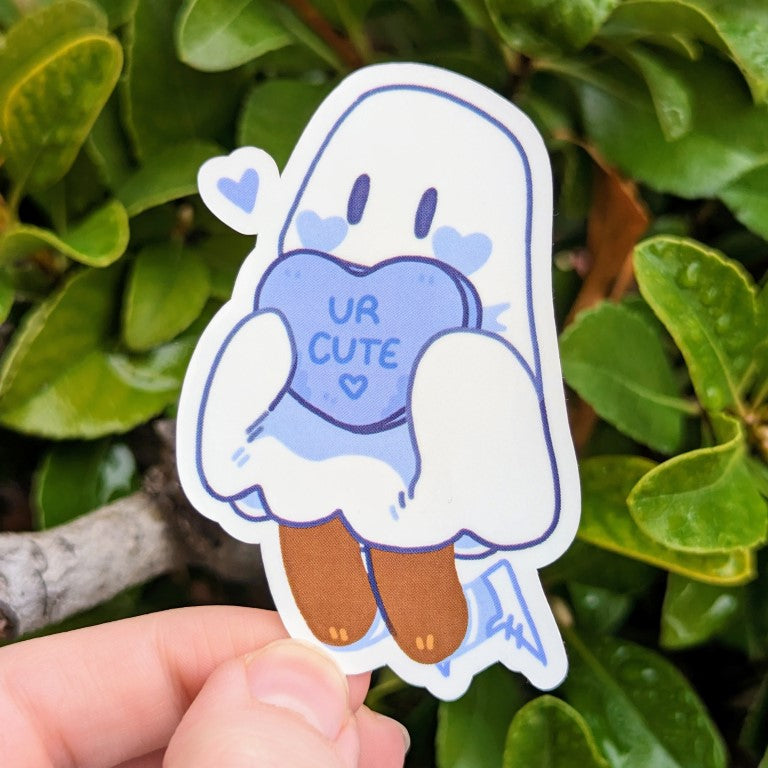 Candy Heart Ghost Stickers!