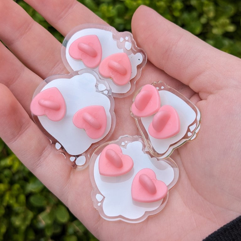 Boo'kies: Ghost Cookie Acrylic Pins 1.5"