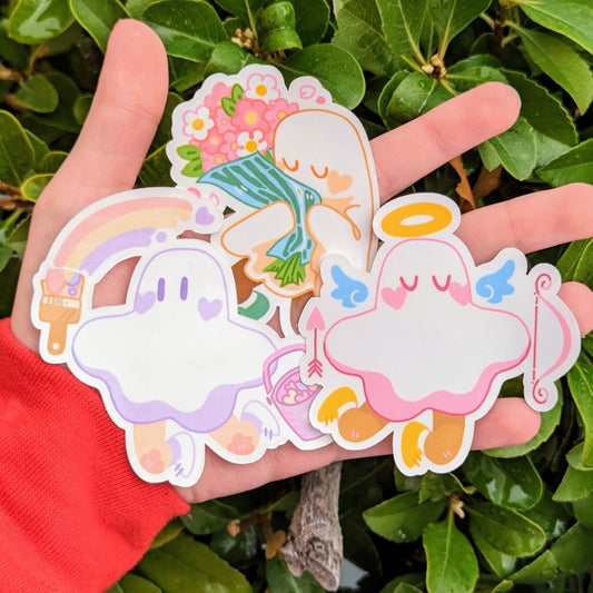 Valentine Ghost Stickers