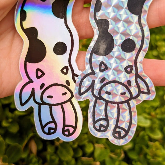 Long Cow Holographic Stickers