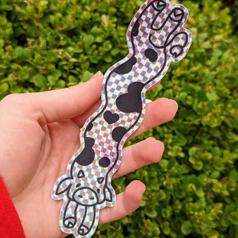 Long Cow Holographic Stickers