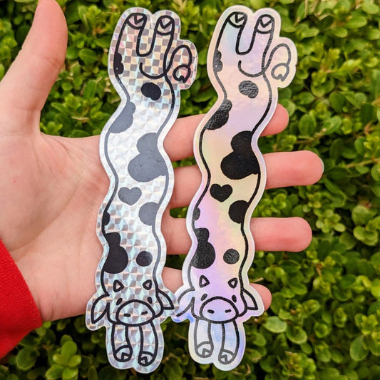 Long Cow Holographic Stickers