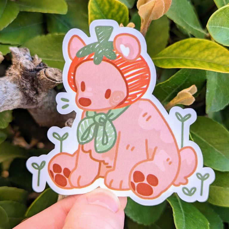 Tomato Teddy Bear Sticker