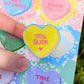 Candy Hearts Sticker Sheet