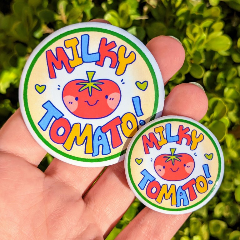 Milky Tomato Logo Buttons
